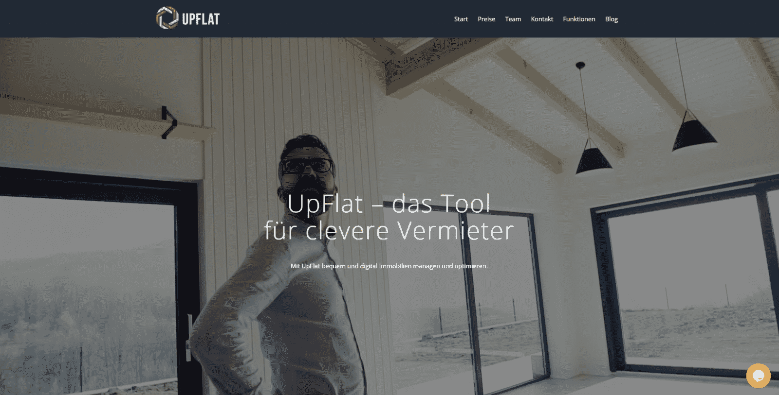 UpFlat_Webscreen Die Website der Immobilienplattform UpFlat geht in die Testphase